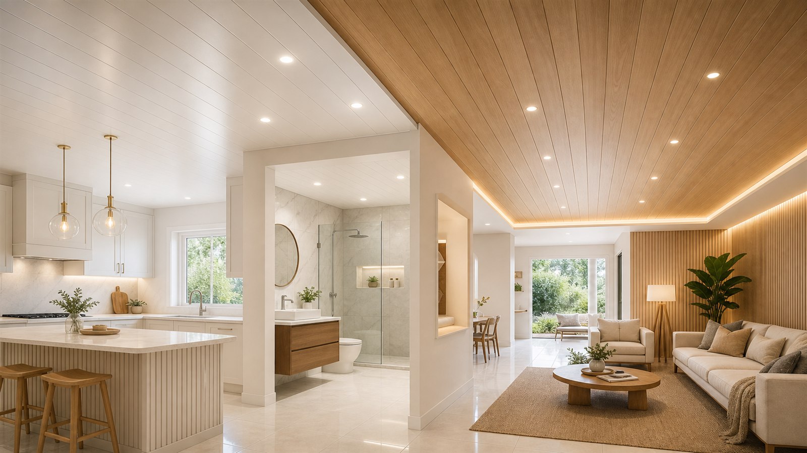 Best Ceiling Panels for Kitchens, Bathrooms, and Living Spaces